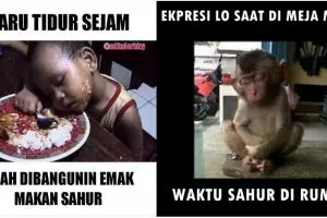 7 Meme kocak kelakuan orang yang ngantuk berat pas sahur, kamu pernah?