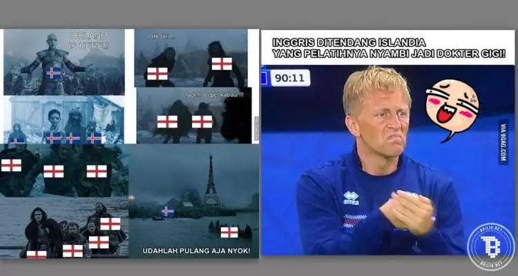 10 Meme iringi kemenangan Islandia, duh Inggris mudik duluan deh!