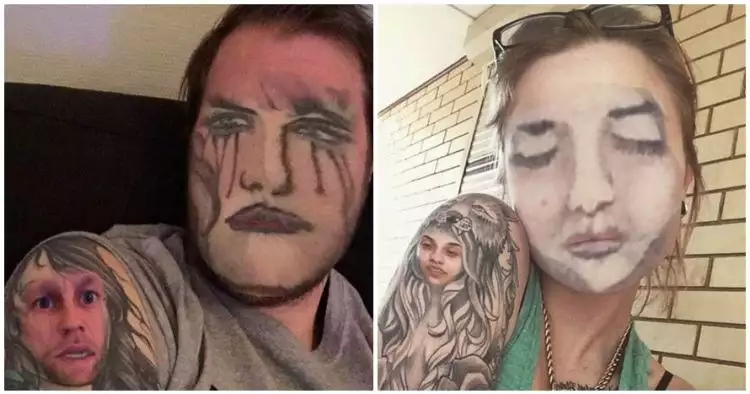 Bosan wajah sendiri, 12 orang ini pilih face swap sama tato mereka 
