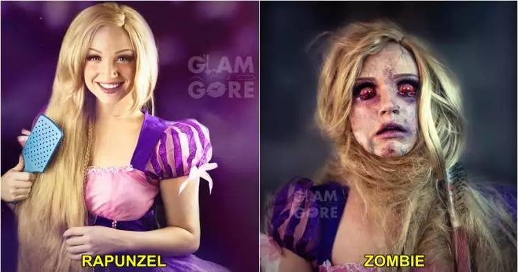 10 Karya makeup ini ubah putri cantik jadi sosok zombie menyeramkan