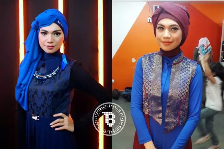 12 Gaya fashion si cantik Indah Nevertari, lady rocker berhijab