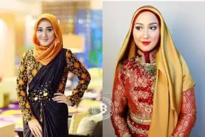 6 Style berhijab untuk kamu yang berpipi chubby ala Dian Pelangi