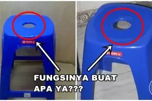 Tak diduga, ternyata ini fungsi lubang yang ada pada kursi plastik