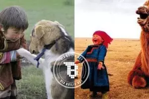 15 Foto bocah Mongolia bareng hewan ini bikin hatimu adem