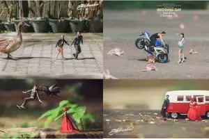 15 Foto inspirasi konsep prewed Dunia Kurcaci ini unik & lucu banget!