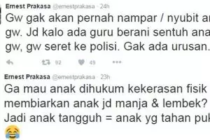 Cuitan Ernest Prakasa soal guru cubit murid ini tuai kontroversi