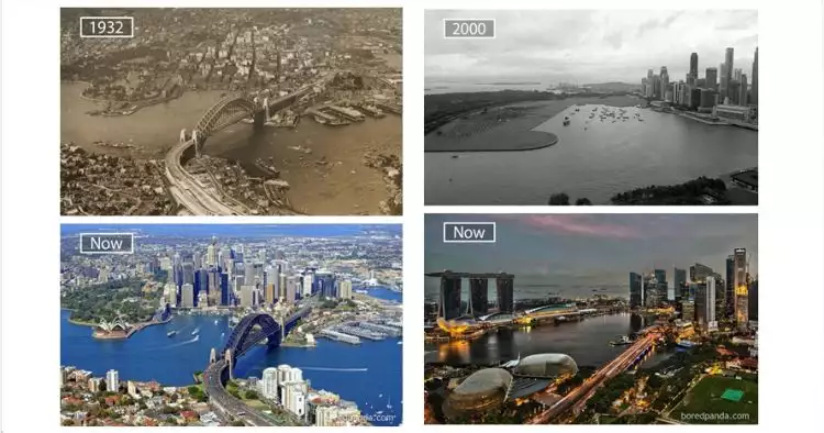 14 Foto beda kota-kota terkenal dunia dulu vs sekarang, bikin takjub!