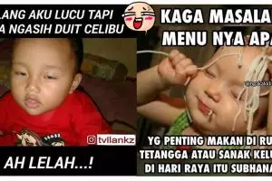 10 Meme tingkah anak kecil waktu lebaran bikin ngakak! 