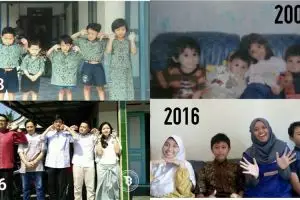 Selain sungkeman, foto #duluvskini ini juga ramai saat lebaran