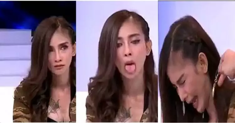 Model cantik ini kesurupan dan minta darah saat wawancara di TV, wah!