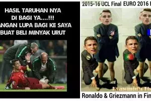19 Meme ini kemenangan Portugal di Euro 2016, kocak & haru!