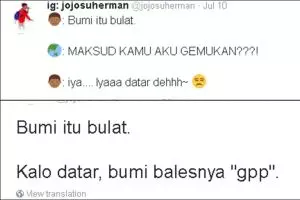 12 Tweet sindiran orang yang anggap bumi itu datar, bikin ngakak!