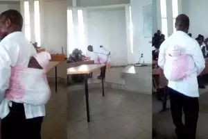 Mengajar sambil menggendong bayi, dosen ini tuai pujian dari netizen