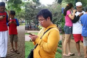 Dari orangtua sampai jomblo ramai-ramai berburu Pokemon di Monas 