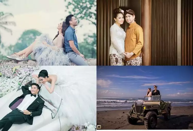 10 Foto prewedding pasangan artis ini bikin baper, romantis abis!