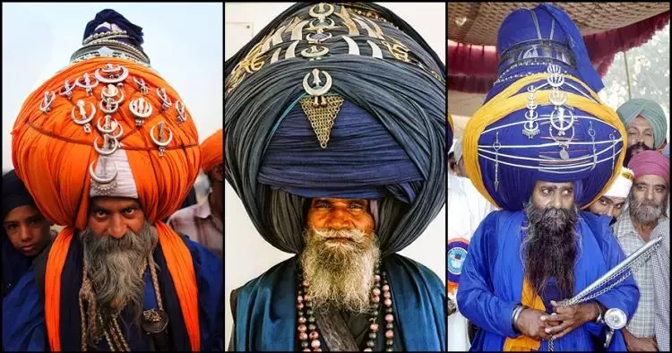 15 Foto penggunaan turban raksasa lelaki India, apa nggak berat ya?
