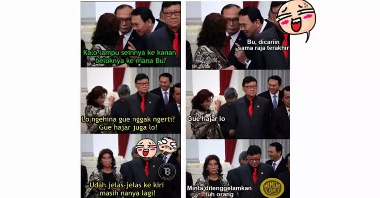 10 Meme 'Menteri Susi kepalkan tinju ke Ahok' ini bikin ketawa sendiri