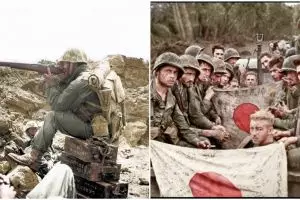 20 Foto langka Perang Dunia II ini dibikin jadi berwarna, lebih nyata!