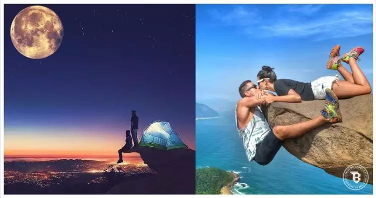 10 Foto pasangan romantis di tempat ekstrem, bagi jomblo sabar ya!