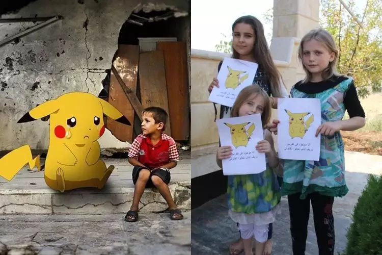 Bawa gambar Pokemon, anak-anak Suriah minta diselamatkan dunia