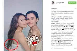 Bajunya dijepit pakai penjepit kertas, Ayu Ting Ting dibully lagi!