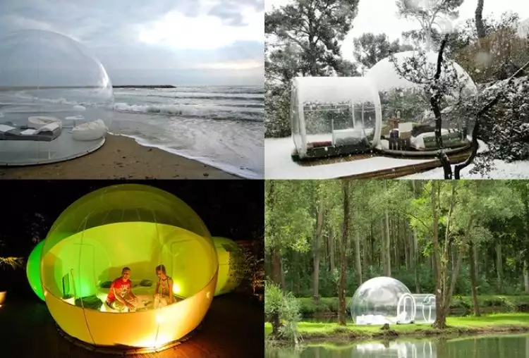 10 Foto kamar dalam gelembung yang keren abis, berasa melayang!