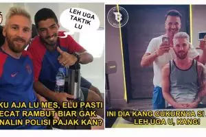 9 Meme kocak Messi berambut pirang, duh dibully lagi deh!