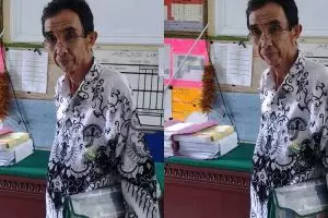 40 Tahun berstatus honorer, Kakek Maman tetap semangat mengajar