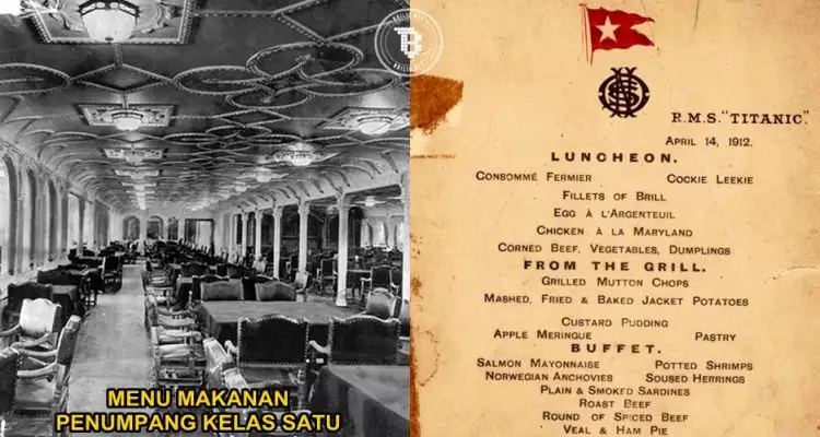 Ternyata ini menu makanan penumpang Titanic, tiap kelas beda lho!