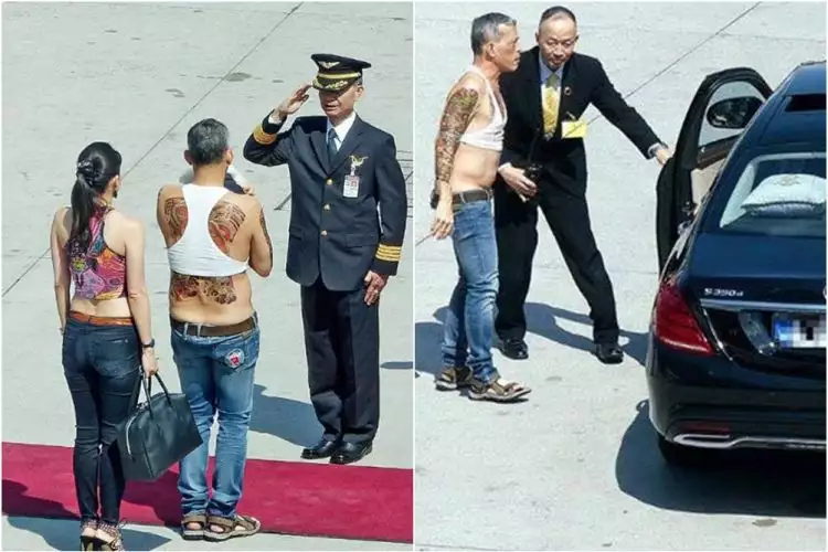 Pangeran Thailand ini cuma pakai singlet di Bandara Jerman, duh! 