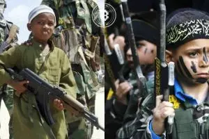 10 Potret tentara cilik di dunia, anak-anak kok disuruh perang!
