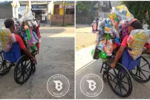 Etos kerja pria difabel ini membuat netizen terkesan, salut!