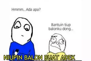 7 Komik niupin balon buat adik ini lucu banget, kamu pasti pernah!