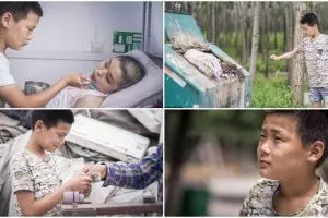 Bocah ini jadi pemulung demi berobat ibu tirinya yang kena kanker