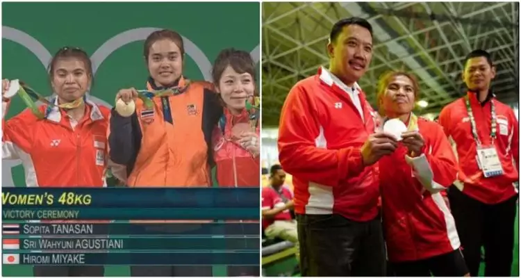 4 Foto aksi Sri Wahyuni, peraih medali pertama Indonesia di Olimpiade!