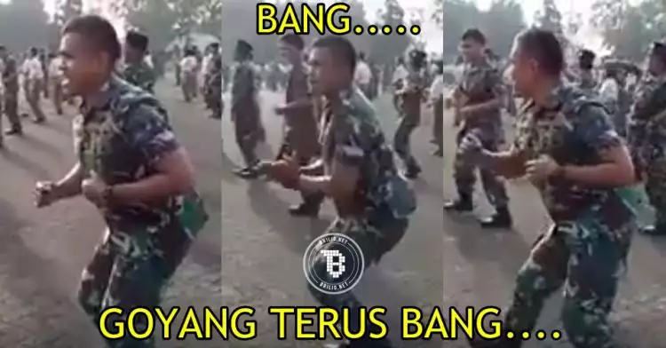 Aksi tentara joget ini bikin ngakak netizen, luwes banget deh!