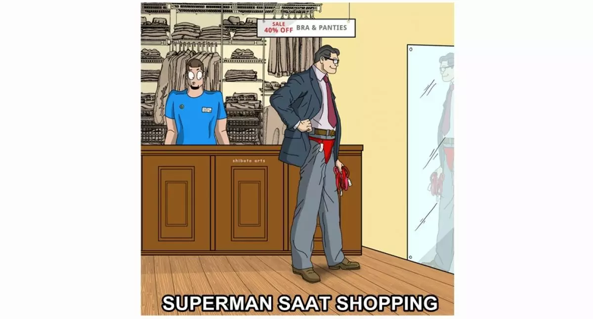 Ini jadinya kalau para superhero sedang shopping, keren juga nih!