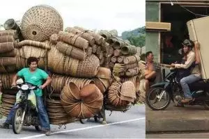 20 Aksi kelebihan muatan ini buat kamu takjub sekaligus merinding