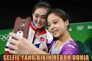 Foto selfie dua atlet cantik ini jadi perbincangan netizen, kenapa ya?