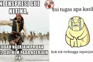 23 Meme kocak lika-liku 'mengerjakan PR' yang bikin senyum-senyum