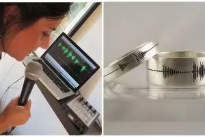 Unik, cincin pernikahan ini diukir rekaman gelombang suara