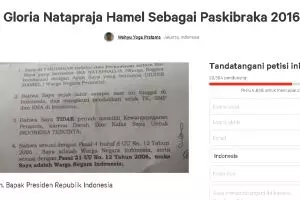 Petisi dukung Gloria jadi Paskibraka ditandatangani puluhan ribu orang