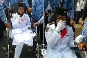 Anggota Paskibra ini batal tampil karena tertabrak truk & diamputasi