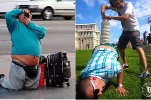 10 Aksi konyol wisatawan saat traveling, bikin geleng-geleng kepala