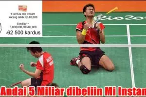 Ini jadinya kalau uang hadiah Owi/Butet dibelikan mi instan