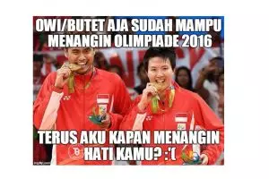 12 Meme bulutangkis mulai dari yang kocak hingga bikin jomblo baper