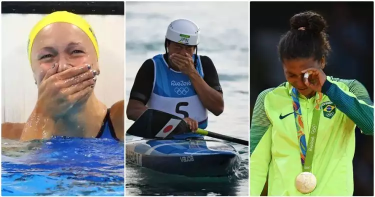 17 Foto tangis bahagia atlet Olimpiade 2016 ini mengharukan
