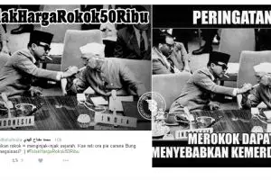 Protes netizen #TolakHargaRokok50Ribu sampai bawa Presiden Soekarno