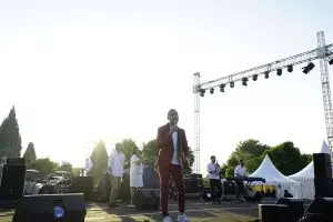 Aksi anak Marcell di Prambanan Jazz yang bikin penonton salah fokus 