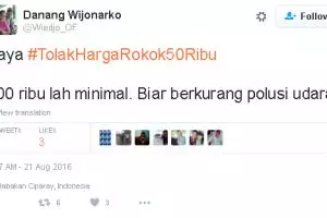 Sindir isu kenaikan harga rokok, netizen sebut Rp 50 ribu masih murah